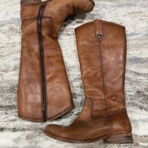 Frye Brown Leather Knee-High Boots